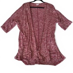 LuLaRoe Lindsay Open-Front Cardigan in Maroon